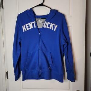 Nike Hoodie Jacket Full Zip Unisex Large 12 to 13 Years Blue White Kentucky UK d